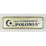 [MAJEWSKI Stanisław, Pencil Factory Joint-Stock Company, Pruszków]. Empty metal box for Polonia pencils.