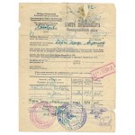 Evacuation CARD issued to Józef [!] Kapri by the Chief Representative of the Provisional National Government of the Republic of Poland, authorizing...