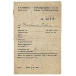 Work permit (Arbeitskarte) for Zofia Kucharz, employed on the construction of the Venus fortifications near Tarnów, dated November 1944.