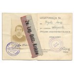 Membership ID card of the Association of Polish Legionnaires issued to the Association’s co-founder, Maria Kryska of Kraków, in 1929 ...