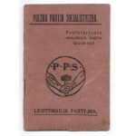 Party membership card of the Polish Socialist Party issued to Feliks Dorobczyński of Suchedniów on ...