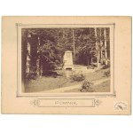 Iwonicz, J. Eder – a monument by the weir on the Bełkotka River, as seen in a rare photograph from the 1970s....