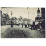 Castle Square in Warsaw in a photograph from the time of World War I.
