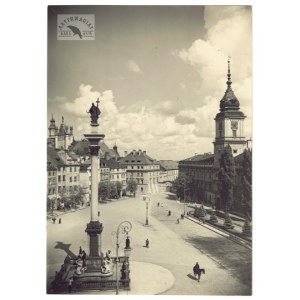 Warsaw, H. Poddębski – Castle Square with the column of Sigismund III Vasa in a photograph from the 1930s....