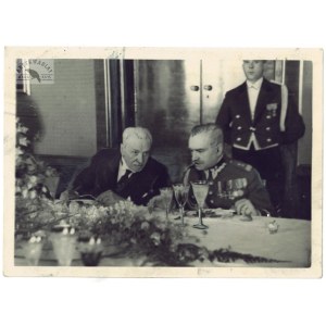 Warszawa, audiencja pożegnalna nuncjusza apostolskiego ks. kard. Francesco Marmaggiego u prezydenta RP Ignacego Mościcki...