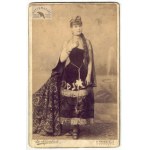 Przemyśl, L. Rosenbach—a young woman in a stage costume in a photograph from May 1900.