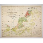 Map of the Lithuanian-speaking area in Poland. Circa 1930.
