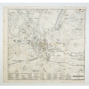 A map of Vilnius from 1862
