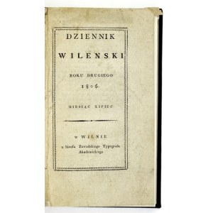 DZIENNIK Wileński. R. 1806, t. 2, nr 7-8: VII-VIII 1806.