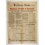 TRYBUNA Ludu. April 12, 1961. Yuri Gagarin