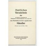 OFFICIAL List of Music Publishers Compiled Pursuant to the Order of the President of the Reich Music Chamber of July 30, 1934, Regarding Music...