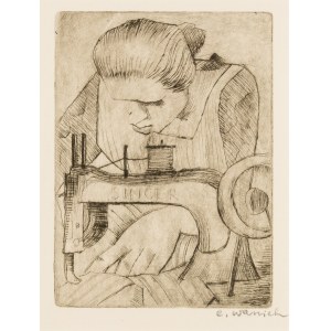 Eugeniusz Waniek (1906 - 2009), By the Machine.