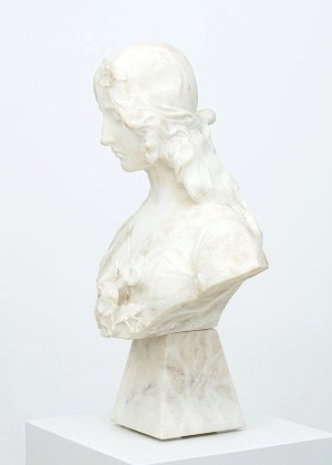 Author Unspecified, Bust of a woman with flowers, 19th/20th century.