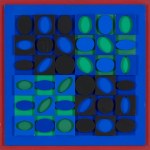 Victor Vasarely (1906-1997), Noir-Vert-Bleu, 1964-1967