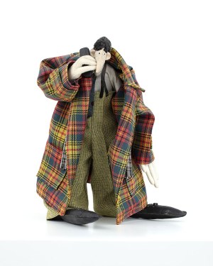 Pawel, Monika Althamer, Chamberlain (b. 1967) (b. 1966), Cellular man in plaid coat, 1990s.