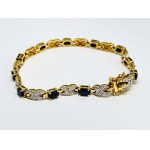 Gold plated bracelet with natural garnet Sapphires