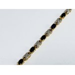 Gold plated bracelet with natural garnet Sapphires