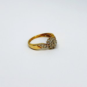 Gold 375/9K ring with 0.23 Ct Diamonds