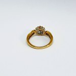 Złoty pierścionek 375/9K z Diamentami 0.23 Ct