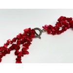 Triple Red Coral Necklace