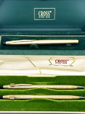 Cross pen. pen and pencil set in boxes