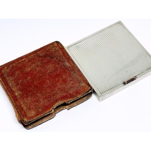 Silver powder box in original case