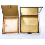 Silver powder box in original case