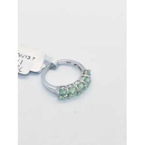 Pierścionek z 5 amblygonitami 2.10 ct, srebro 925, certyfikat RocksTV