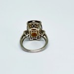 Srebrny pierścionek z dużym Andaluzytem i Diamentami 0.04 Ct
