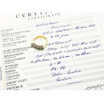 Pierścionek z Złota 750/18K z Diamentami. certyfikat