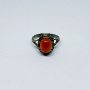 Vintage silver ring with Carnelian