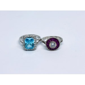 Set of 2 silver rings