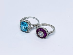 Set of 2 silver rings