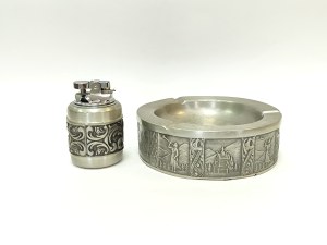 Norwegian table lighter and ashtray