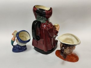 Royal Doulton and Sylvac Staffordshire tankard set