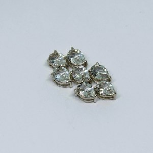 Silver Pendant with White Topazes