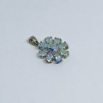 Sterling silver pendant with Aurora Borealis stones