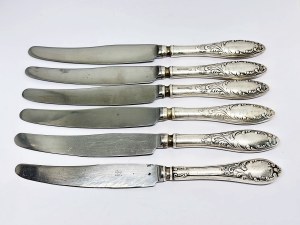 6 silver-plated USSR knives