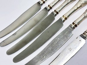 6 silver-plated USSR knives