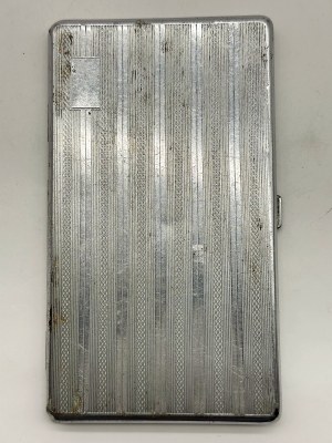 Long chrome cigarette case