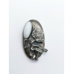Boguslaw Halatek, Brooch with opal , Silver