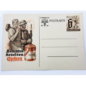 Pocztówka z 3 Rzeszy Kampfen Arbeiten Opfern