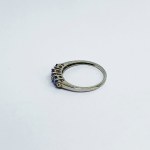 Srebrny pierścionek z Tanzanitami i Diamentami 0.04 Ct, Gemporia