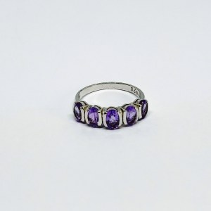Silver ring with Amethysts, Gemporia