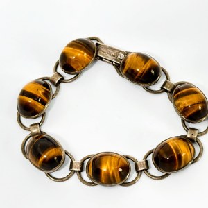 Silver bracelet with Tiger Eye