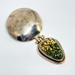 Silver Modernist Pendant with Jasper