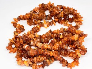 Two raw amber necklaces