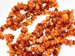 Two raw amber necklaces