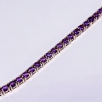 Silver Bracelet with Amethysts