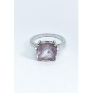 Anello con ametista, argento 925, Gemporia